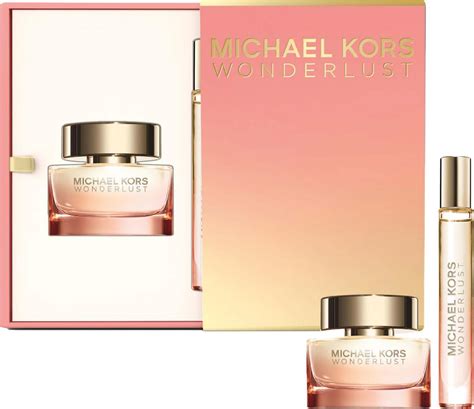 michael kors wonderlust gift set with bag|michael kors miniature perfume set.